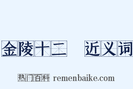 金陵十二釵近义词是什么意思的图片